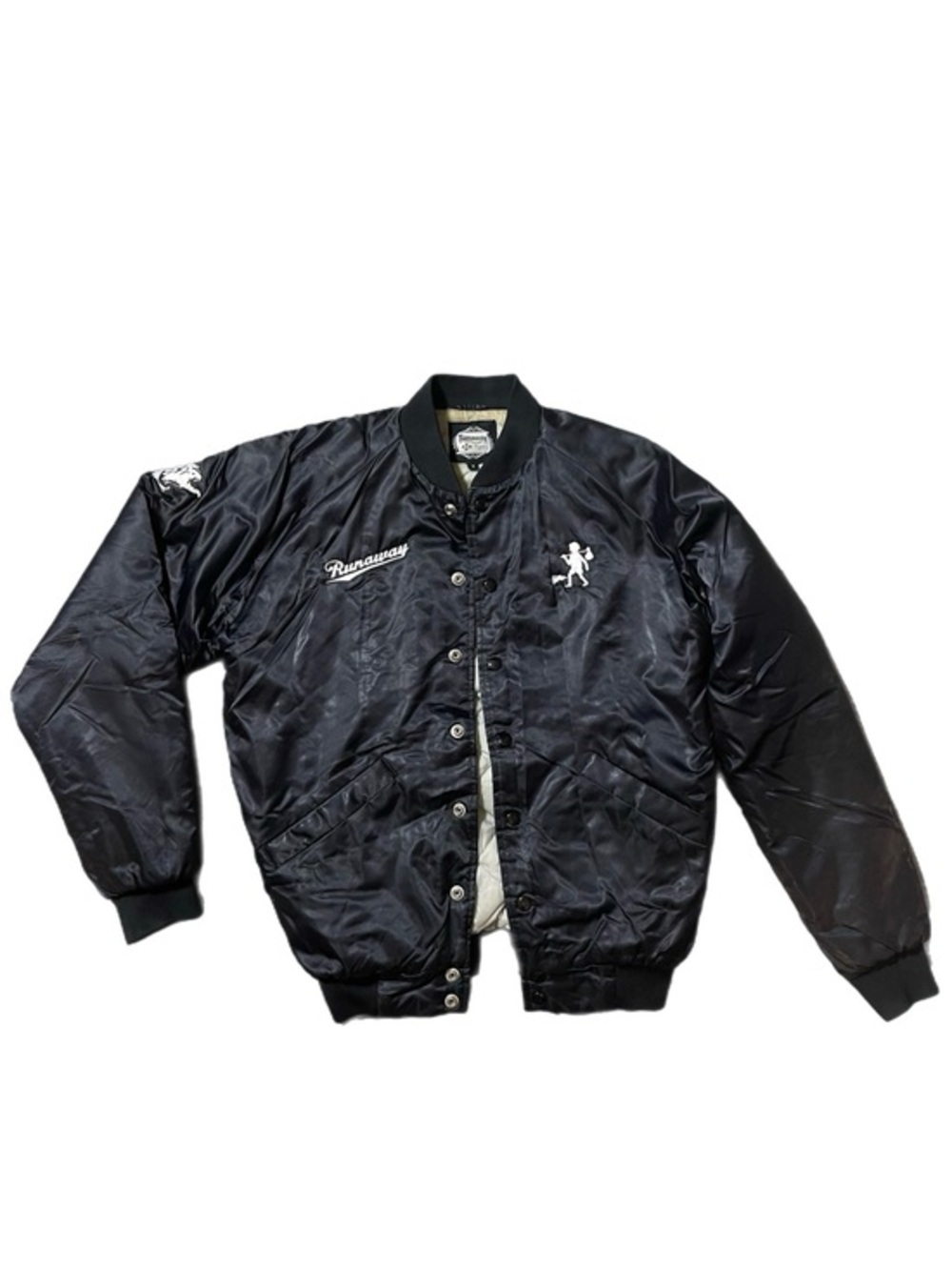 RUNAWAY Authentic Article Front/Back Embroidered Bomber Jacket